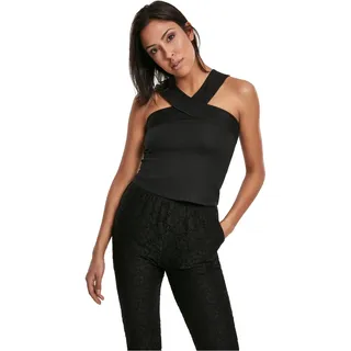 Urban Classics Damen Ladies Cross Top Top, per Pack Schwarz (Black 00007), Medium (Herstellergröße: M)