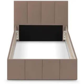 Halmon Schlafkomfort Betten Polsterbett Dalas Sahara 120 x 200 x 40 cm Stauraum Ohne Matratze und Lattenrost , Holz , 120x200 cm , Schlafzimmer, Betten, Polsterbetten