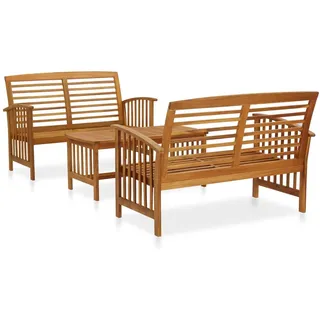 vidaXL 3-tlg. Garten-Lounge-Set Massivholz Akazie braun