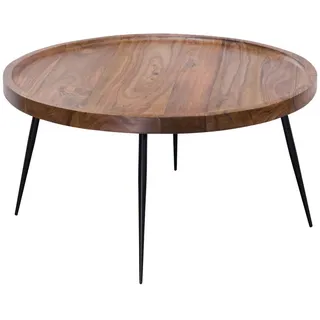 Wohnling Couchtisch BHARU Braun Sheesham 75 x 39 cm