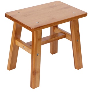 Holz Kleiner Niedriger Hocker, Kinderbank Quadratischer Hocker Runder Tritthocker Glatte Textur mit Abgerundeten Ecken für Zuhause Wohnzimmer(2#)