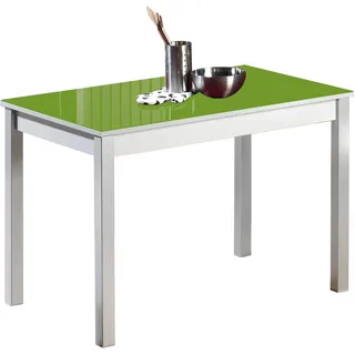 ASTIMESA Fester Küchentisch, 80 x 40 cm, grünes Glas