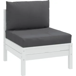 "2024"cloris Palettenkissen 2-tlg. Melange Anthrazit Stoff - Gartenmöbelauflagen CHY83298316 - Grau