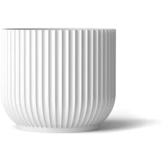 Lyngby Porcelæn Übertopf klein Lyngby im Bauhaus-Stil Zeitloses Design, Weiss