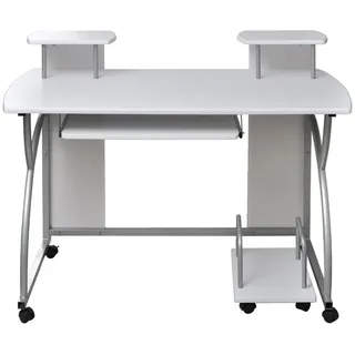 vidaXL Computertisch Weiß 110x52x88,5 cm Holzwerkstoff - Weiß