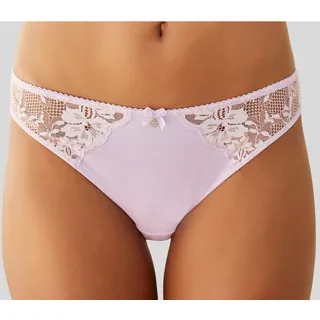 LASCANA Tanga, aus floraler Spitze in dezent transparenter Optik, lila