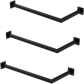 Ml-Design Kleiderstange 3er Set , Schwarz , Metall , 30x6.5x60 cm , Garderobe, Garderobenzubehör