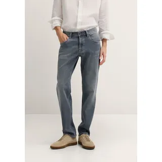 5-Pocket-Jeans BUGATTI "Slim Fit", Herren, Gr. 34, Länge 34, 256, grau, 81% Baumwolle, 11% Lyocell, 6% Polyester, 2% Elasthan, Jeans 5-Pocket-Jeans, italian premium denim fabric