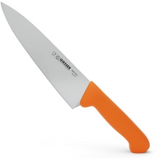 Giesser seit 1776 - Made in Germany - Kochmesser orange, Basic Orange, Klinge 20 cm, rutschfest, scharfes Küchenmesser spülmaschinenfest, rostfrei