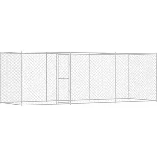 Hundekäfig Silber 600 x 200 x 256 cm Verzinkter Stahl - Silber