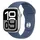Watch Series 10 WLAN 39 mm Aluminiumgehäuse silber Sportarmband blau S/M