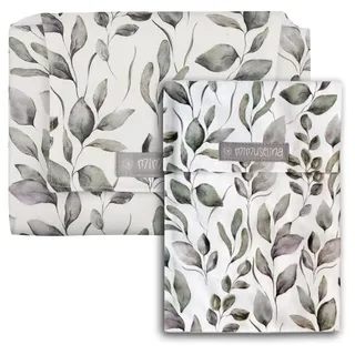 MIMUSELINA | Set mit tragbarer Wickelunterlage Unterwegs und Wickeltasche | Wasserdicht, Faltbar und aus 100% OEKO-TEX Baumwolle | Baby-Zubehör für unterwegs oder auf Reisen