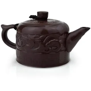 Teekanne, 237 ml, chinesisches Gongfu-Tee-Werkzeug, Zisha-Tone-Ei für losen Tee, Drachen-Stil