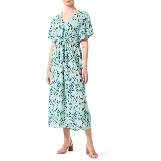 VERO MODA Damen Vmmenny Ss 7/8 Kaftan WVN Ga langes Kleid, Katydid/AOP:Hally, S