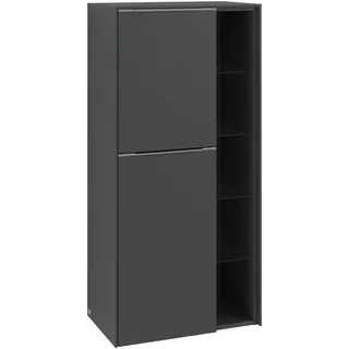 Villeroy & Boch Subway 3.0 Mittelschrank, 2 Türen Anschlag rechts, 574x1200x362mm, C59901VH, Farbe: Front/Korpus: Arizona Oak, Griff: Volcano Black