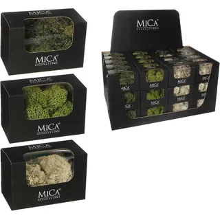 Assortierte künstliche Moospflanzen 50gr. - Creme, Grün, dunkelgrün