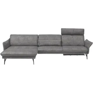Himolla Ecksofa , Hellgrau , Textil , Uni , Ottomane links, L-Form , 330x174 cm , Blauer Engel, Goldenes M, Emas , Typenauswahl, Lederauswahl, Stoffauswahl, Hocker erhältlich, Rücken echt , Wohnzimmer, Sofas & Couches, Wohnlandschaften, Ecksofas