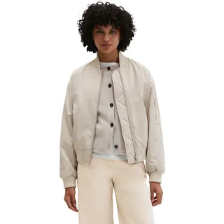 Blouson MARC O'POLO, Damen, Gr. 36, linen beige, Web, Obermaterial: 100% Polyester, unifarben, regular fit hüftlang, Rippstrickbündchen, Jacken Blouson, regular Fit, mit praktischen Eingrifftaschen, leicht gefüttert