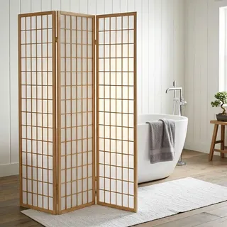 Idimex Paravent Para , Naturfarben , Naturmaterialen, Holz , Vintage , 130x179x2 cm , Wohnzimmer, Raumteiler, Paravents