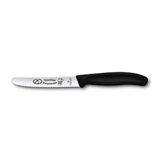 VICTORINOX Gemüsemesser Swiss Classic Bayerische Brotzeit silber, schwarz glatt, Klinge: 11,0 cm