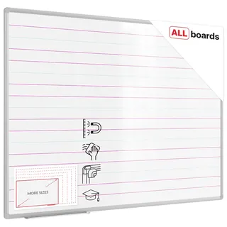 ALLboards Whiteboard liniert 120,0 x 90,0 cm weiß lackierter Stahl