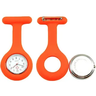 Nurse Watch Schwesternuhr Silikon  Krankenschwesternuhr Pulsuhr Kitteluhr Pflege Orange #5