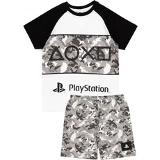 Sony, Jungen, Pyjama, Gaming Schlafanzug mit Shorts  Jungen, Schwarz, (128)