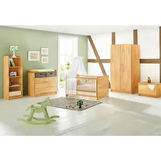 Pinolino Babyzimmer , Buchefarben , Holz , Buche , massiv , 5 Fächer , 3 Schubladen , in verschiedenen Größen erhältlich,zum Juniorbett umbaubar, höhenverstellbar, Sprossen mit Normabstand, Aufbauanleitung im Karton, Lattenrost inklusive, Schlupfsprossen , Babymöbel & Kindermöbel, Babyzimmer, Babyzimmer-Serien