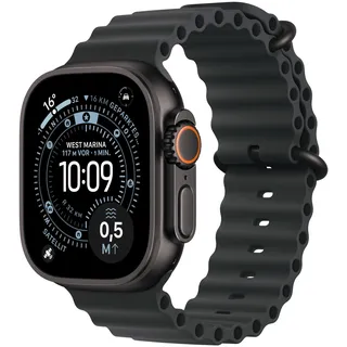 Apple Watch Ultra 3 GPS + Cellular 49 mm Titaniumgehäuse schwarz Ocean Armband schwarz verstellbar