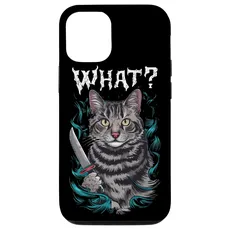 Hülle für iPhone 13 Pro Katze Messer Design Witzige Tier Katzen