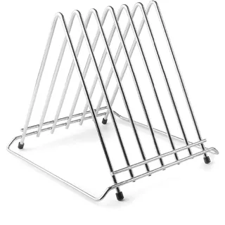 Lacor - 60579 - Halterung für Schneidebretter, Küchenutensilien, Kapazität für 6 Schneidebretter, multifunktional, rutschfeste Füße, Edelstahl, 34 x 30 x 28 cm