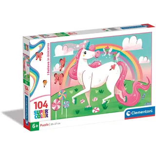 CLEMENTONI 104 pcs. Puzzles Kids SuperColors Unicorn