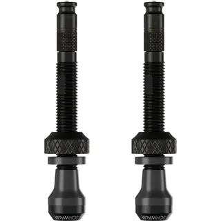 Schwalbe Clik Valve Tubeless Ventil Set – 2 x 80 mm Ventile – Fahrradpumpe – schwarz