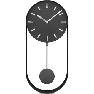 Mebus 12931 schwarz Quarz-Pendeluhr - Schwarz