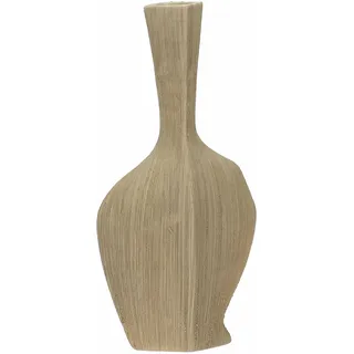 rituali domestici - Vase Deco Alto collo aus Steingut, 20,5 x 9,5 cm, Tiefe 41,5 cm, Kollektion Hanf