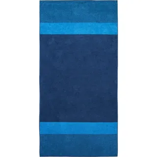 Dyckhoff Two-Tone Stripe Saunatuch 100 x 200 cm blau