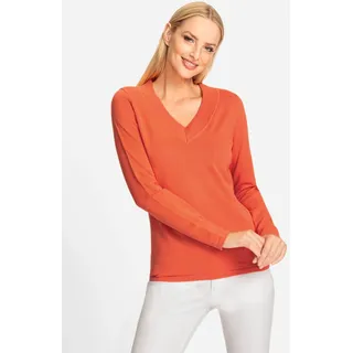 Heine V-Pullover Orange 38