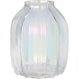 Große farbige Moderne Glasvase, glasklare Glasvase, 20 cm, für dekorative Heimbüro, Tafelaufsätze, Blumendekoration (farbig 20 cm)