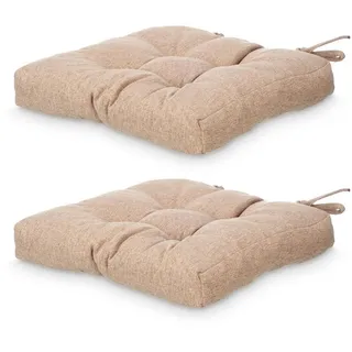 GIFTDECOR Stuhlkissen 40 x 40 cm Braun