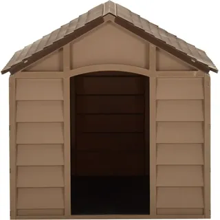 vidaXL Hundehütte Braun 71x71,5x68 cm PP - Braun