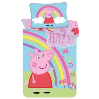 Jerry Fabrics PEP016 Baby Bettwäsche Peppa Wutz 100x135 cm