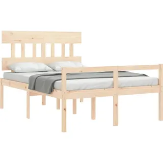 vidaXL Seniorenbett mit Kopfteil 120x200 cm Massivholz - Braun