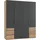 Drehtürenschrank Level 200 x 236 x 58 cm Graphit/Eiche