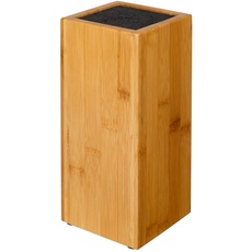 Galicja Messerblock Holz CAROL Bambus – Ohne Küchen Messer Knife Block – Küchenmesser Messerblock – Küchenmesserblock – Messerblock Schwarz ohne Messer –11,3x10,4x22,3cm