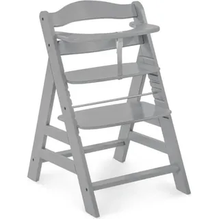 HAUCK Skalierbarer Kinderhochstuhl aus Holz Alpha + / grau