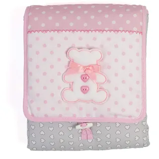 Filet - Wickelauflage für die Tasche mit Punkten, in der Farbe Rosa, mit Bärchen