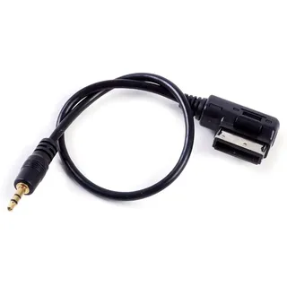 Berfea AUX Kabel Musik Empfänger 3.5 mm Eingang Auto Radio Audio Stereo AMI MDI MMI Modul Adapter Kompatibel mit Audi A3 A4 A5 A6 A8 Q3 Q5 Q7 2009 Onward