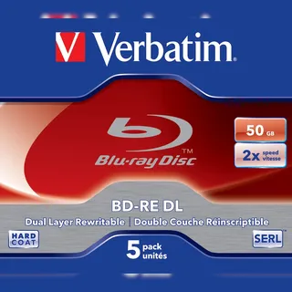 Verbatim BD-RE 50 GB Double Layer, wiederbeschreibbar, 5 St.