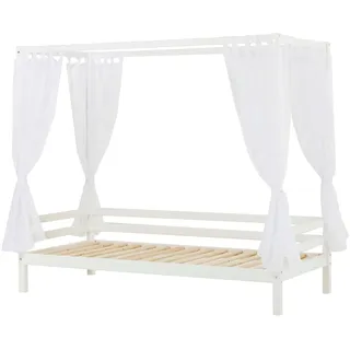 Hoppekids Himmelbett ECO Dream 90 x 200 cm Kiefer massiv weiß