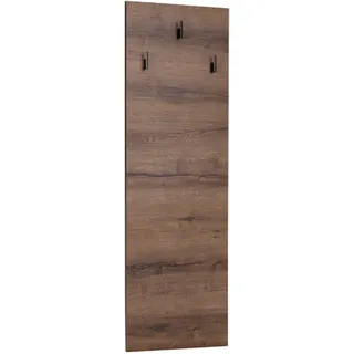 Konsimo Wandregal Holztextur "MERO", Dunkelbraun, Spanplatte, Elegant, 46,5x150x2,5cm